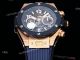 Super clone Hublot Big Bang 7750 chronograph rose gold blue bezel (2)_th.jpg